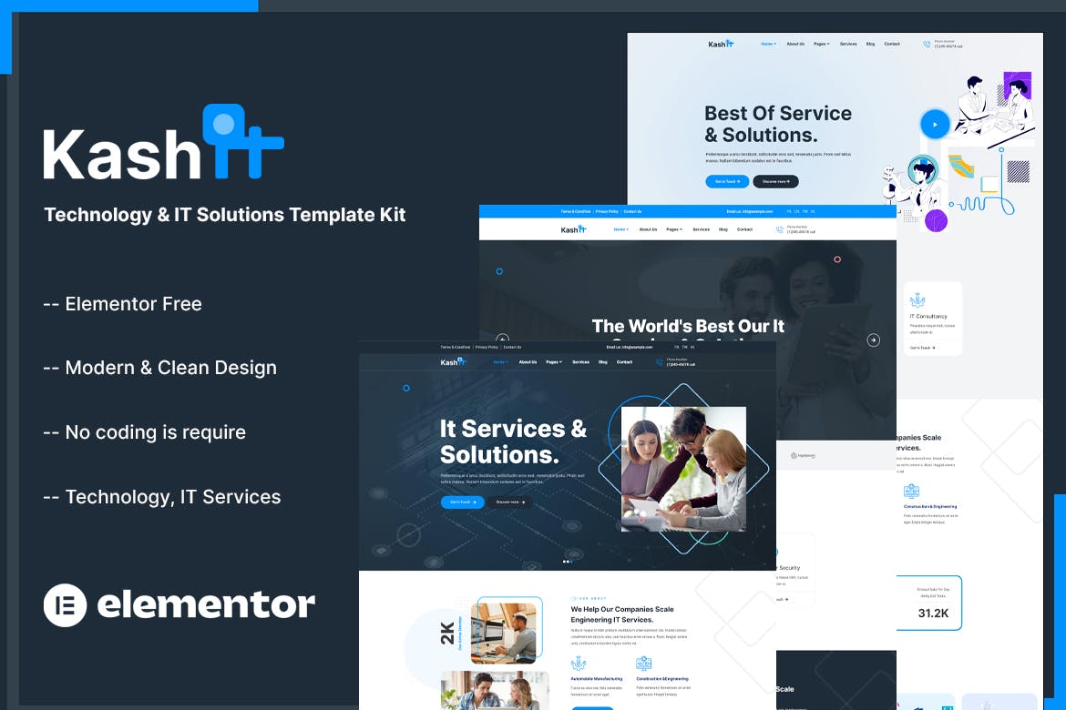 Kashit – Technology & IT Solutions Template Kit