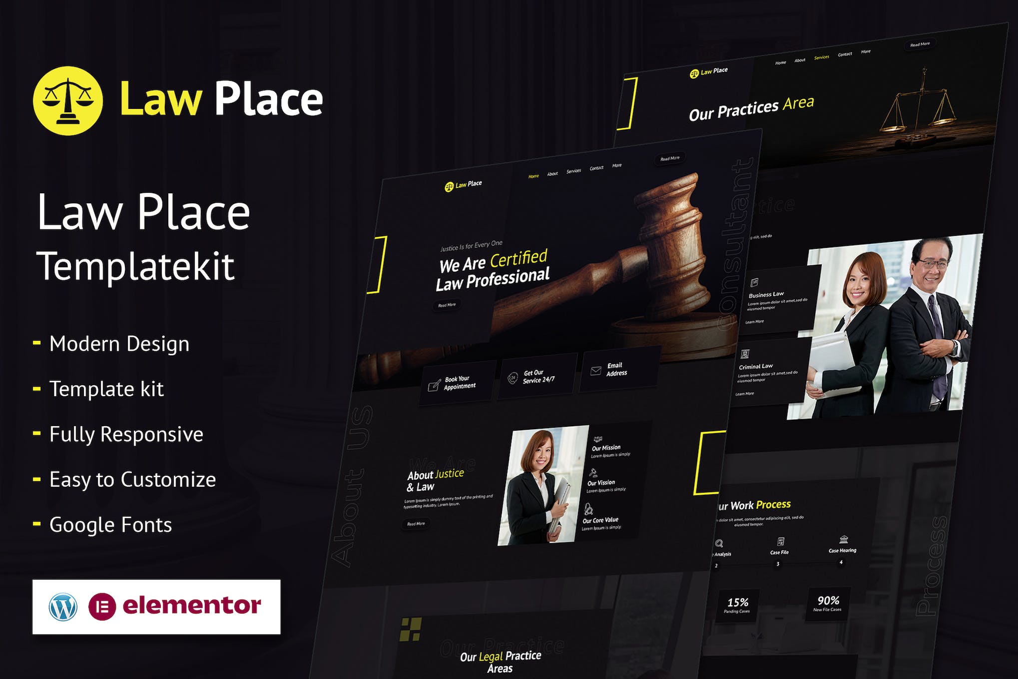 Law Place – Legal and Law Firm Elementor Template Kit