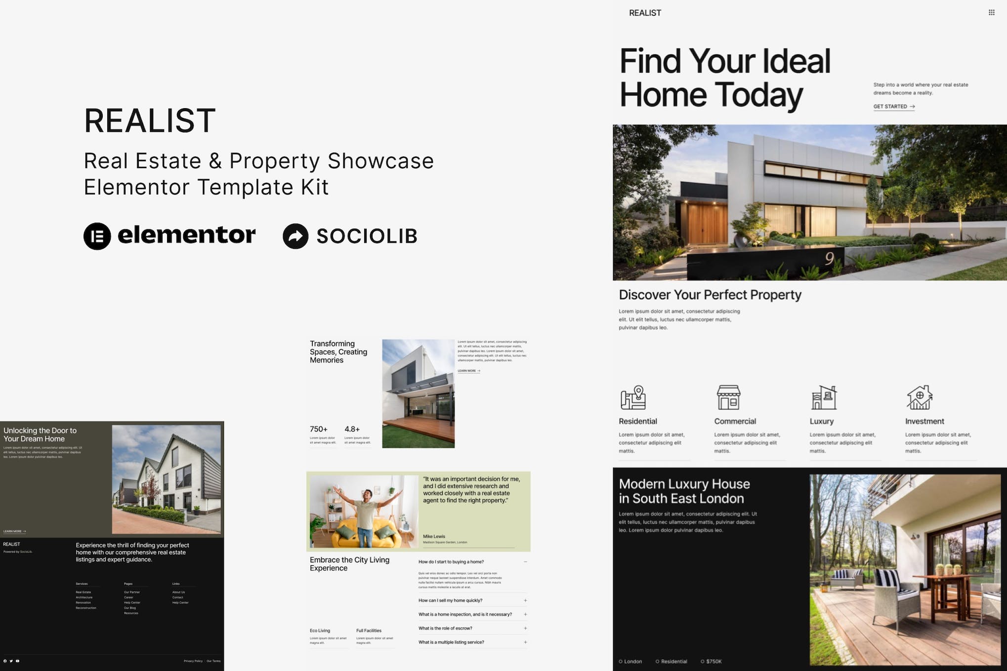 Realist – Real Estate & Property Showcase Elementor Template Kit