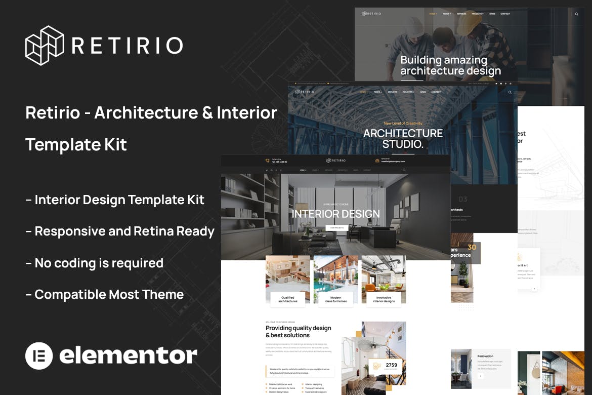 Retirio – Architecture & Interior Template Kit