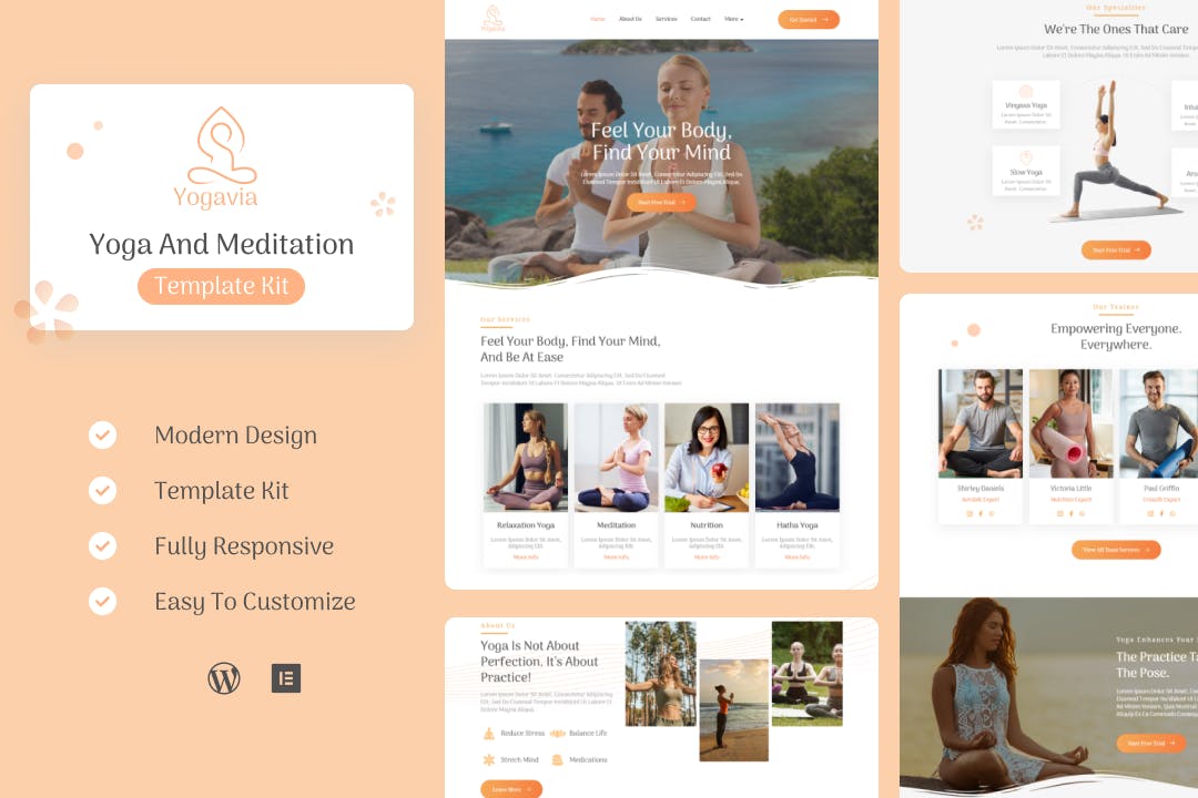 Yogavia – Yoga & Meditation Elementor Template Kit