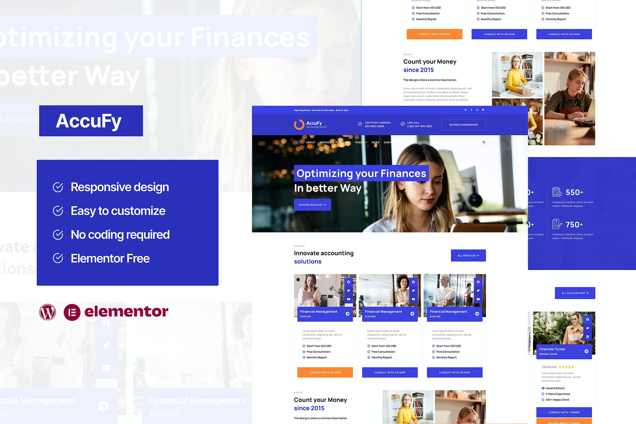 Accufy – Accounting Consultant Service Elementor Template Kit