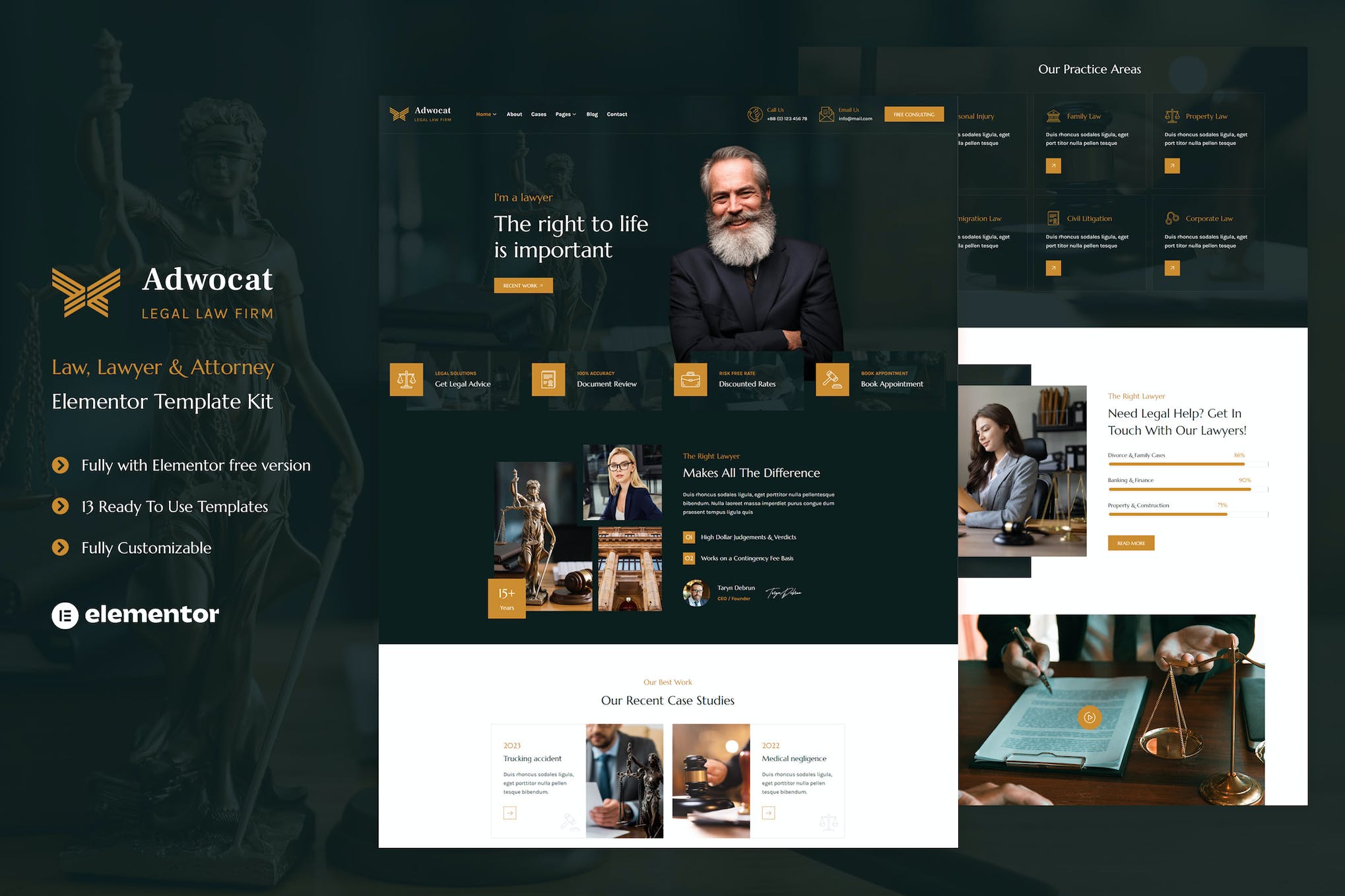 Adwocat – Law Firm & Attorney Elementor Template Kit