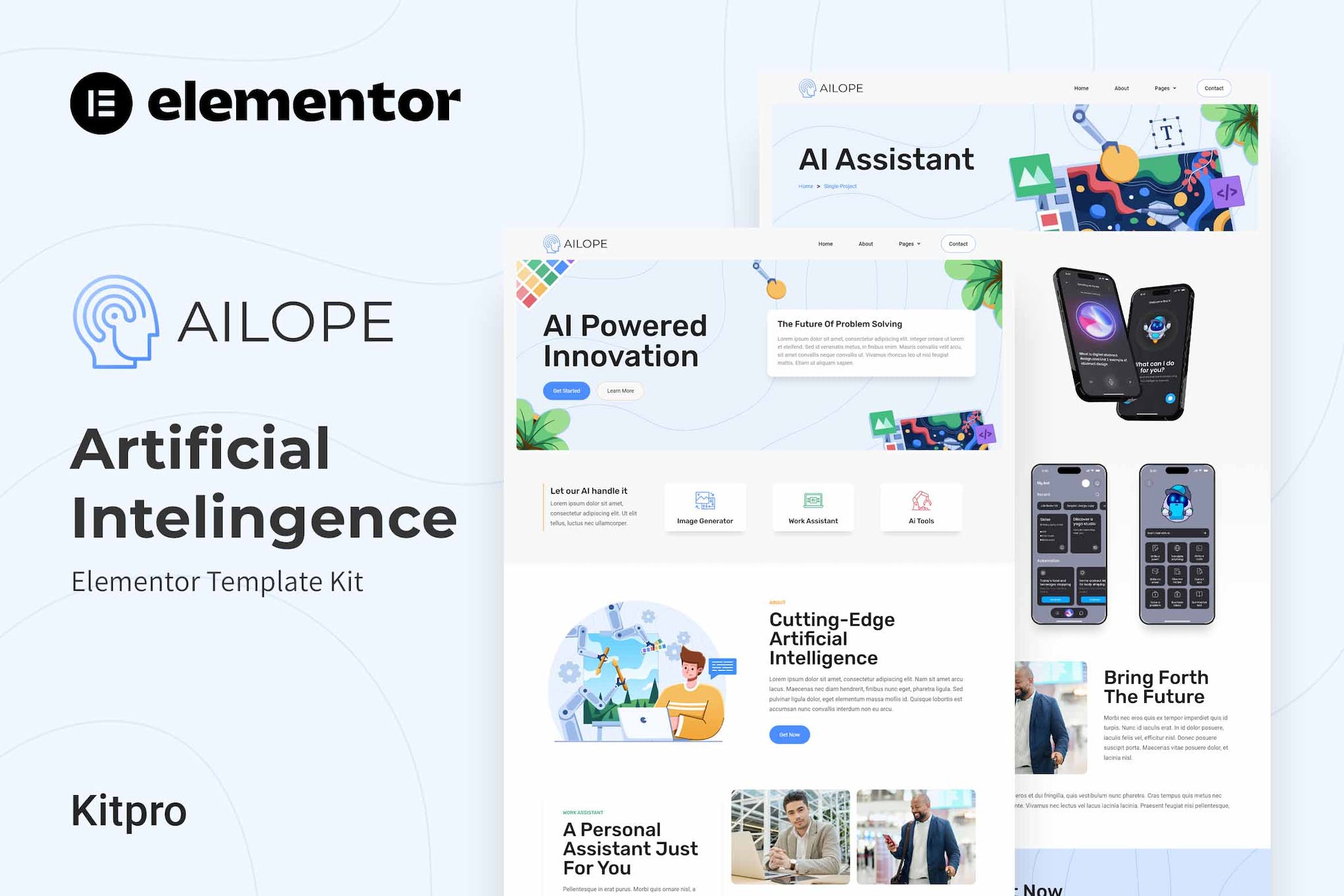 Ailope – Artificial Intelligence Elementor Template Kit