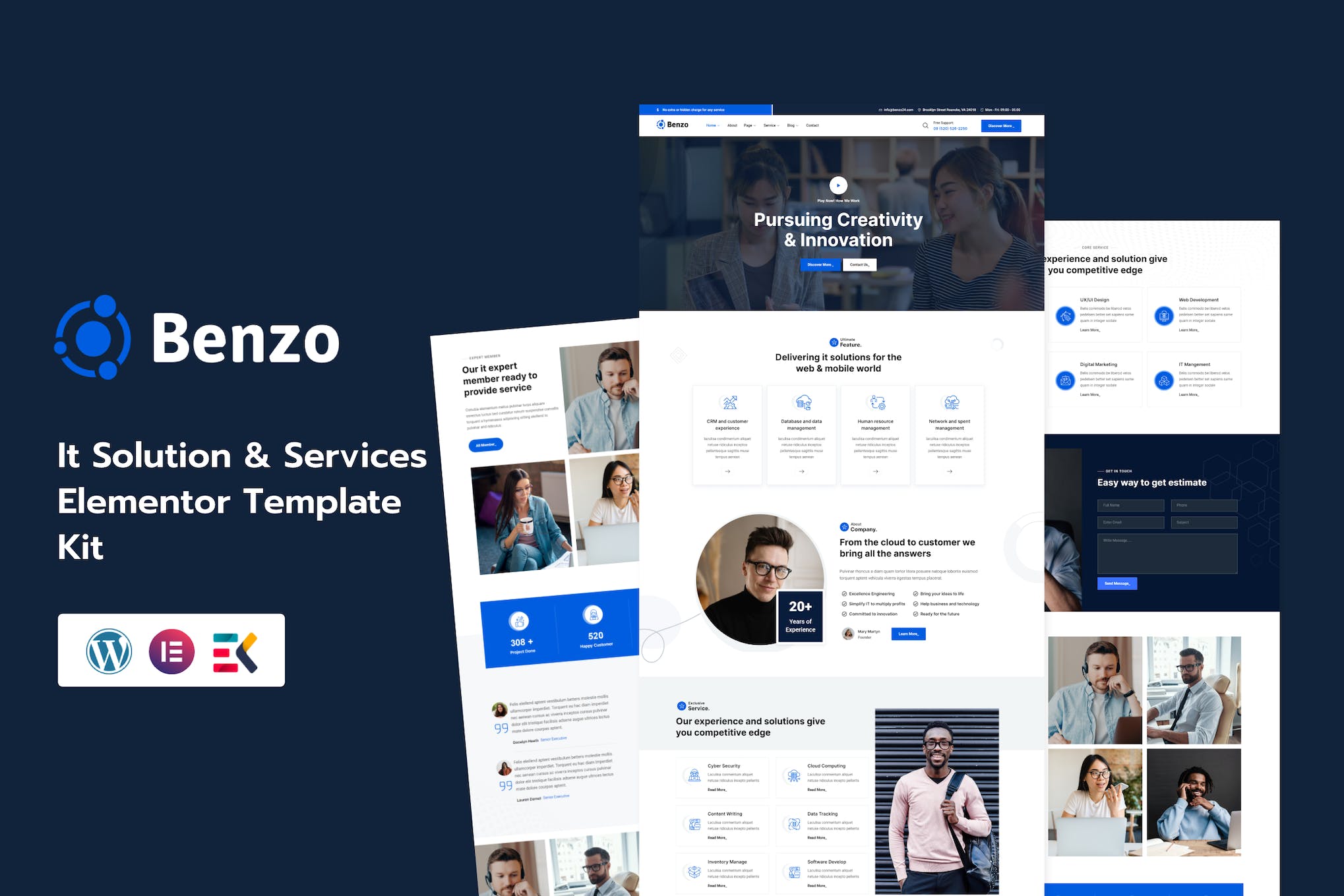 Benzo – It Solution & Services Elementor Template Kit