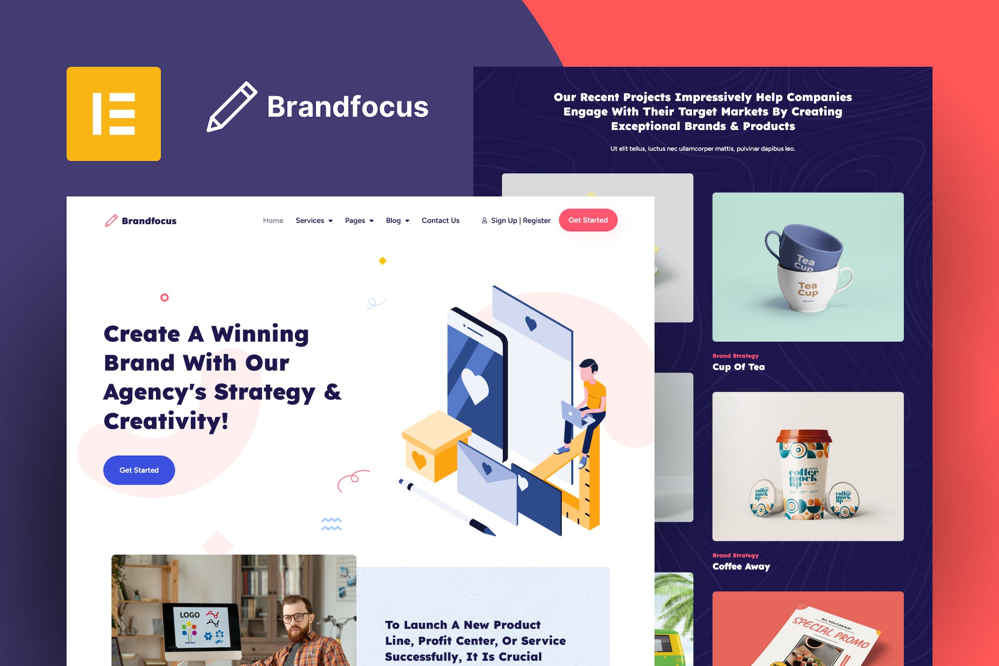 Brandfocus – Branding Agency Elementor Template Kit