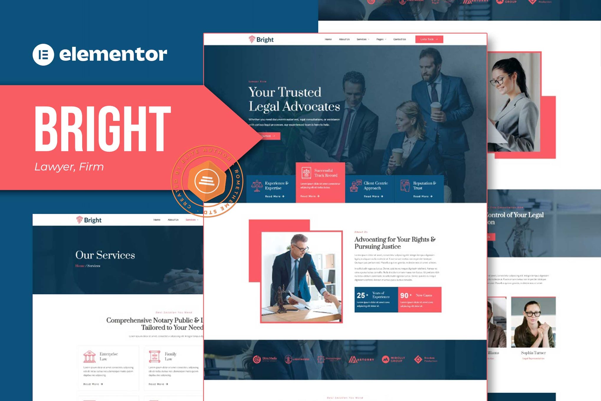 Bright – Lawyer and Firm Elementor Template Kit