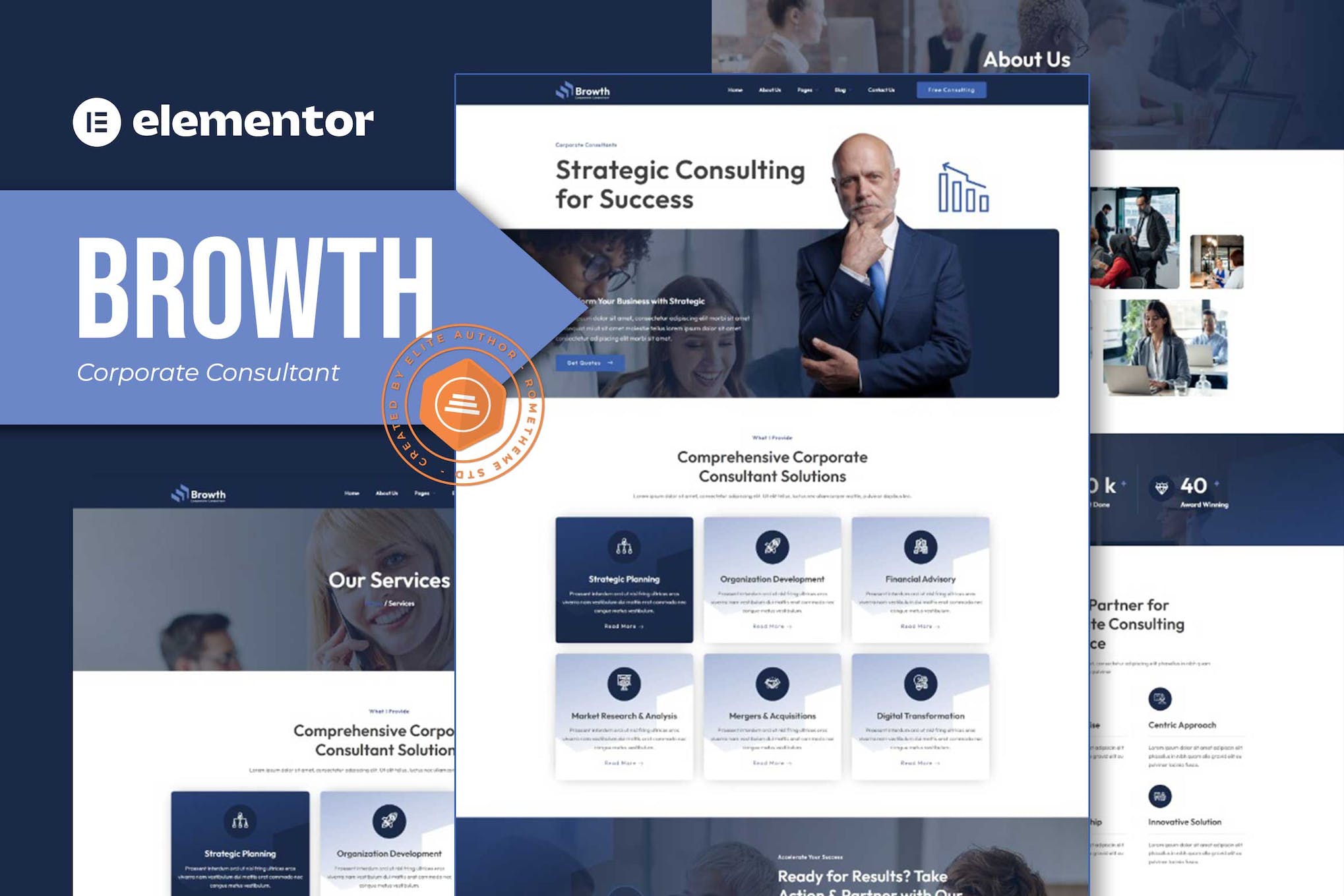 Browth – Corporate Consultant Elementor Template Kit