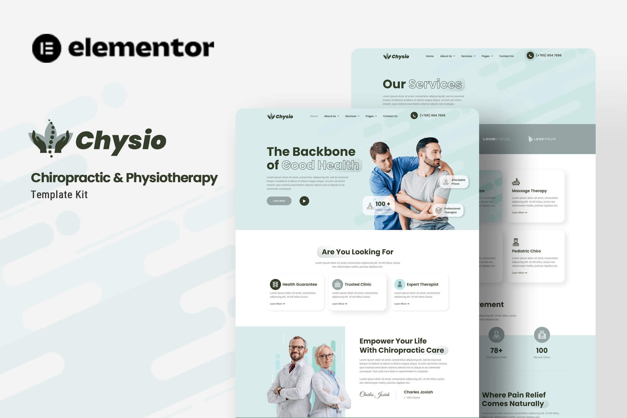 Chysio – Chiropractic & Physiotherapy Elementor Template Kit