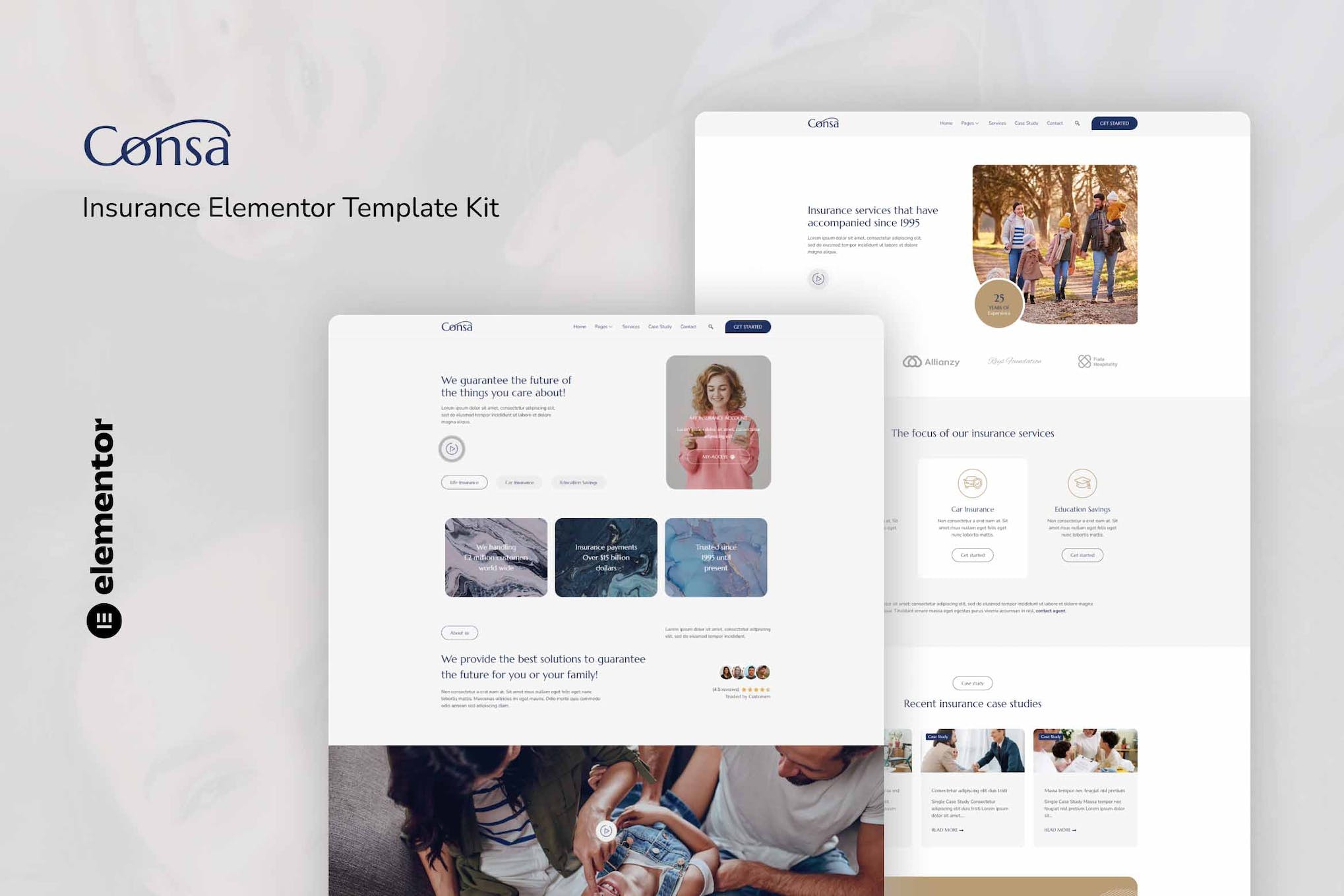 Consa – Insurance Elementor Template Kit