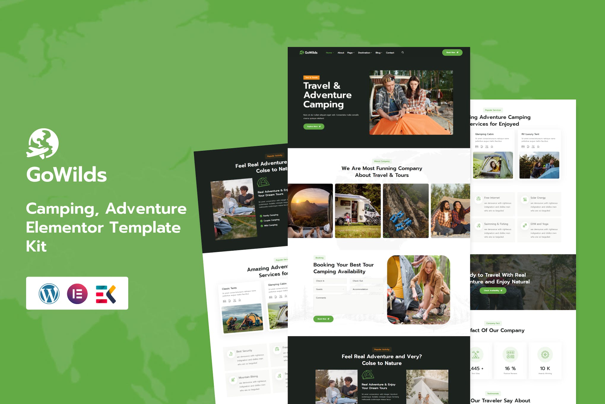 Gowilds – Travel & Tour Booking Elementor Template Kit