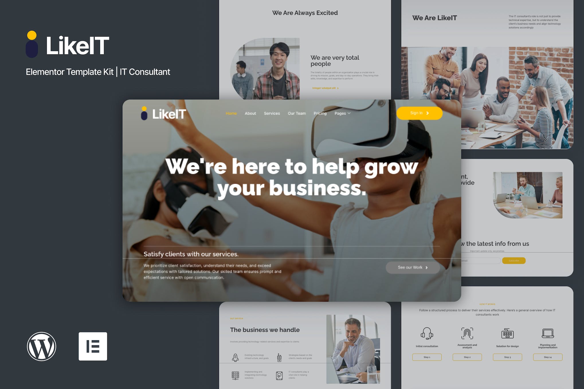 LikeIT – Consulting Agency Elementor Pro Template Kit