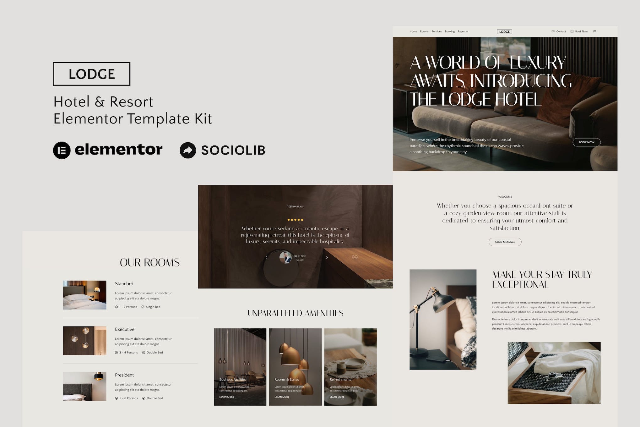 Lodge – Hotel & Resort Elementor Template Kit