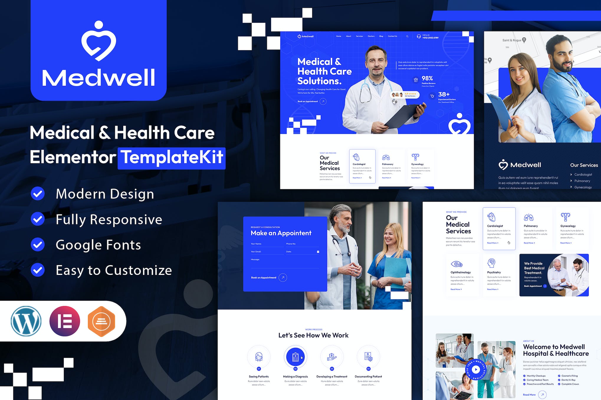 Medwell – Medical & Health Care Elementor Template Kit