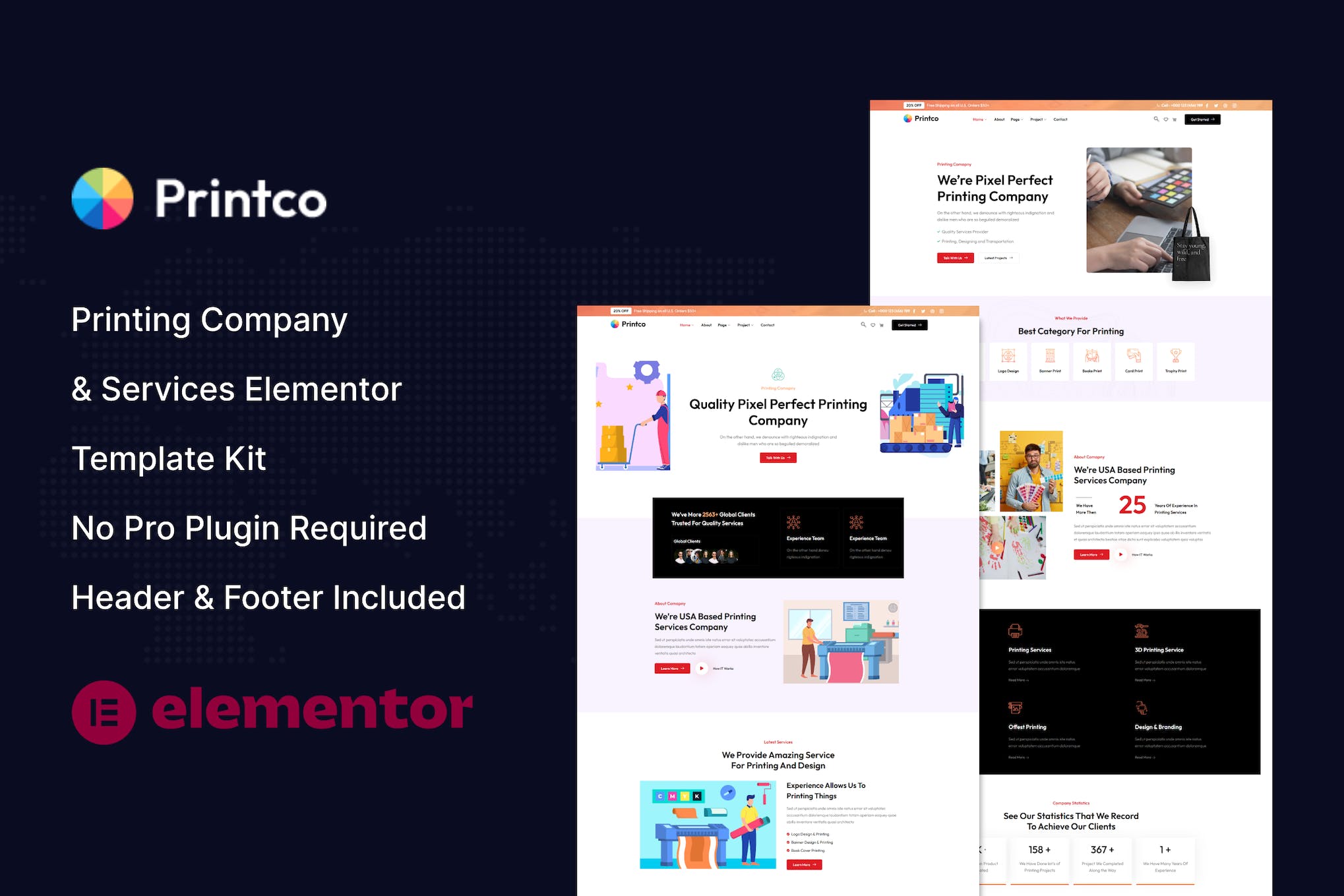 Printco – Printing Company & Services Elementor Template Kit