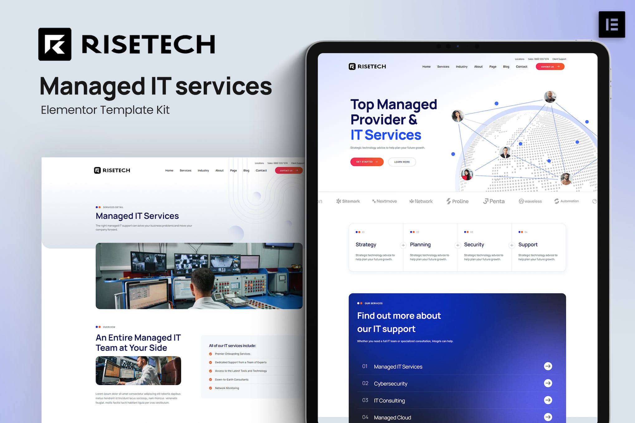 Risetech – Managed IT Services Elementor Template Kit