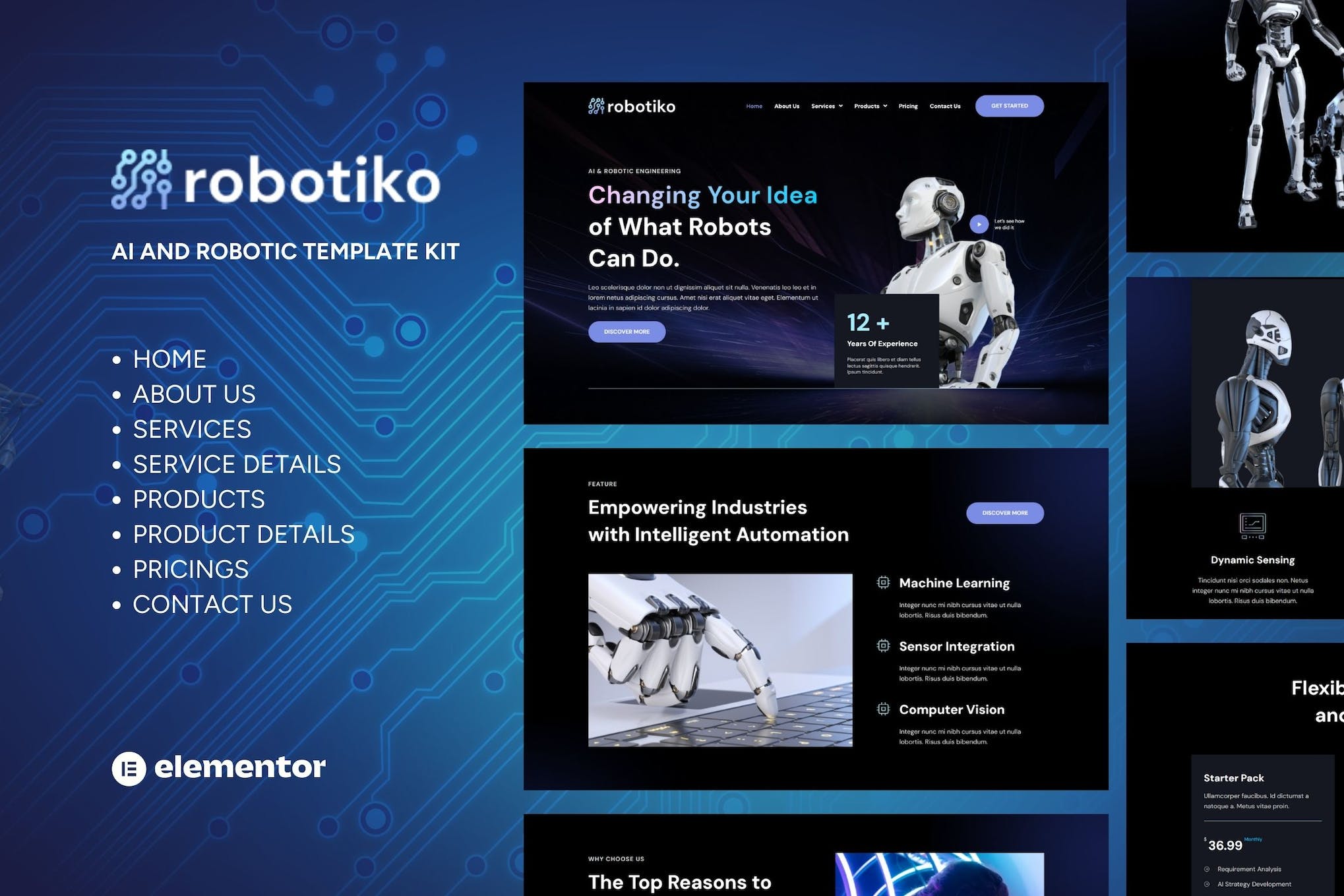 Robotiko – Robotic & AI Elementor Template Kit