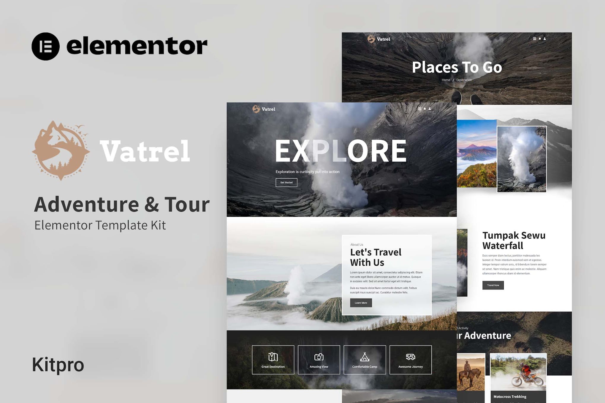 Vatrel – Adventure & Tour Elementor Template Kit