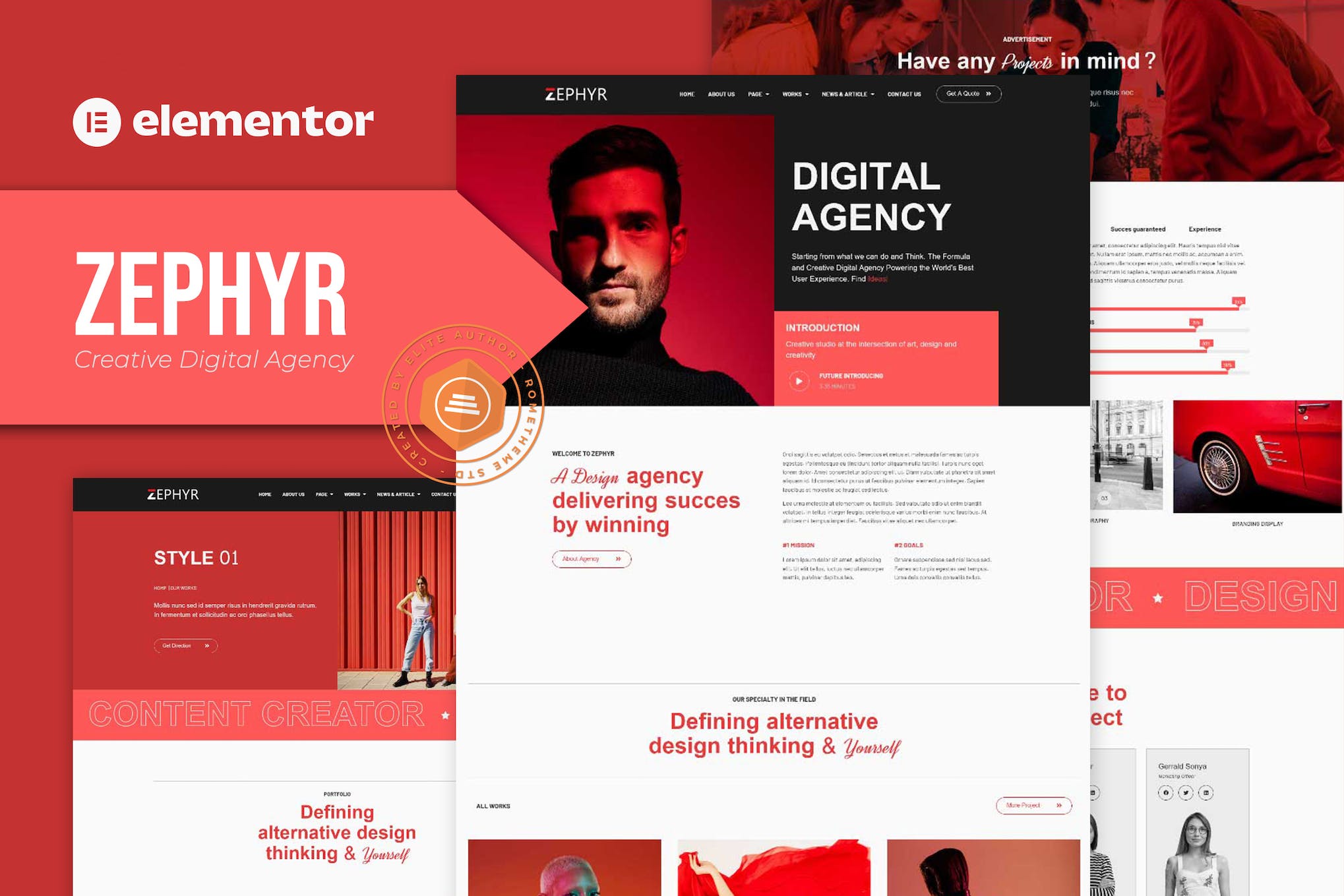 Zephyr – Creative Digital Agency Elementor Template Kit