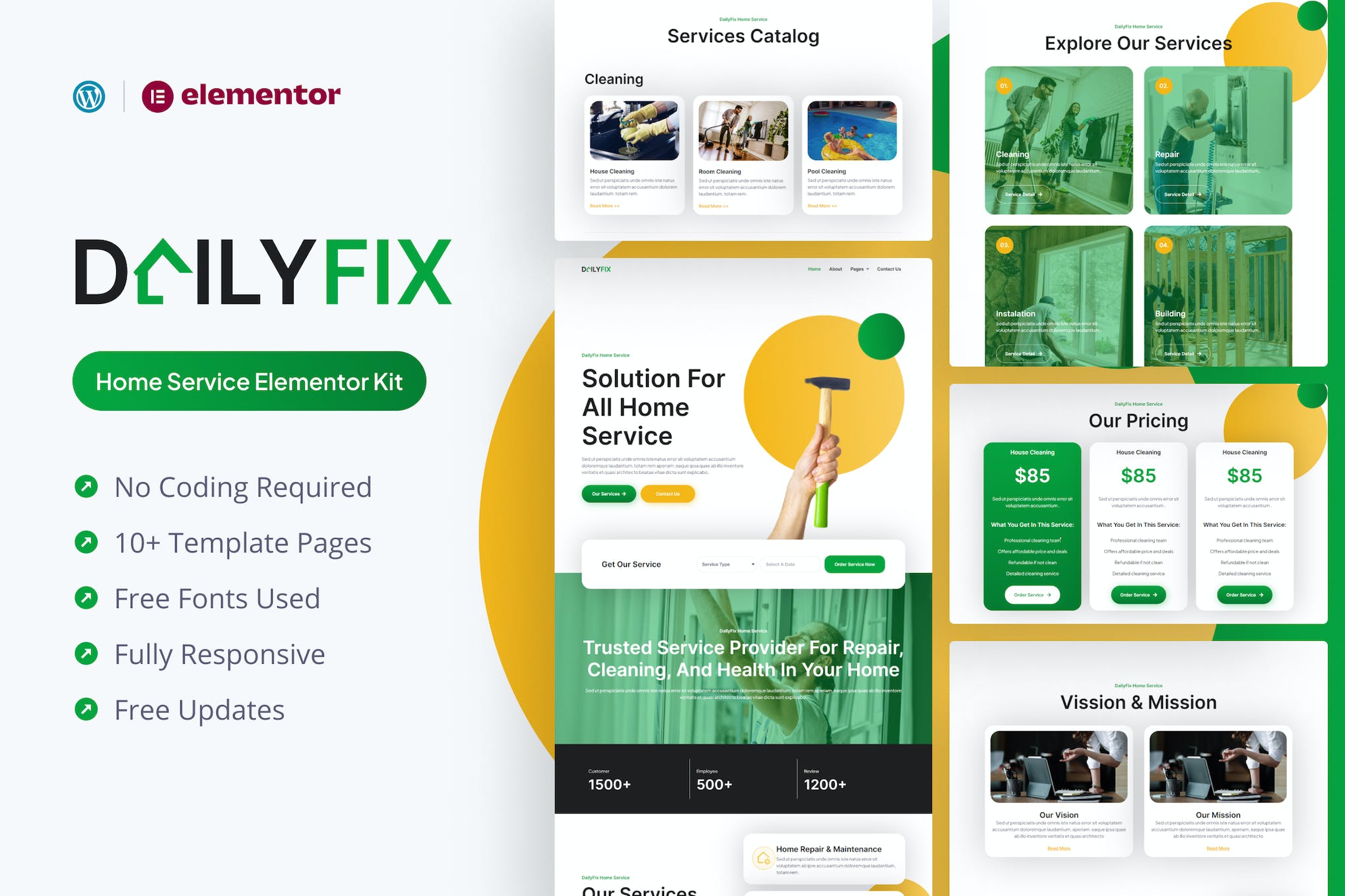 Dailyfix – Home Service Elementor Template Kit