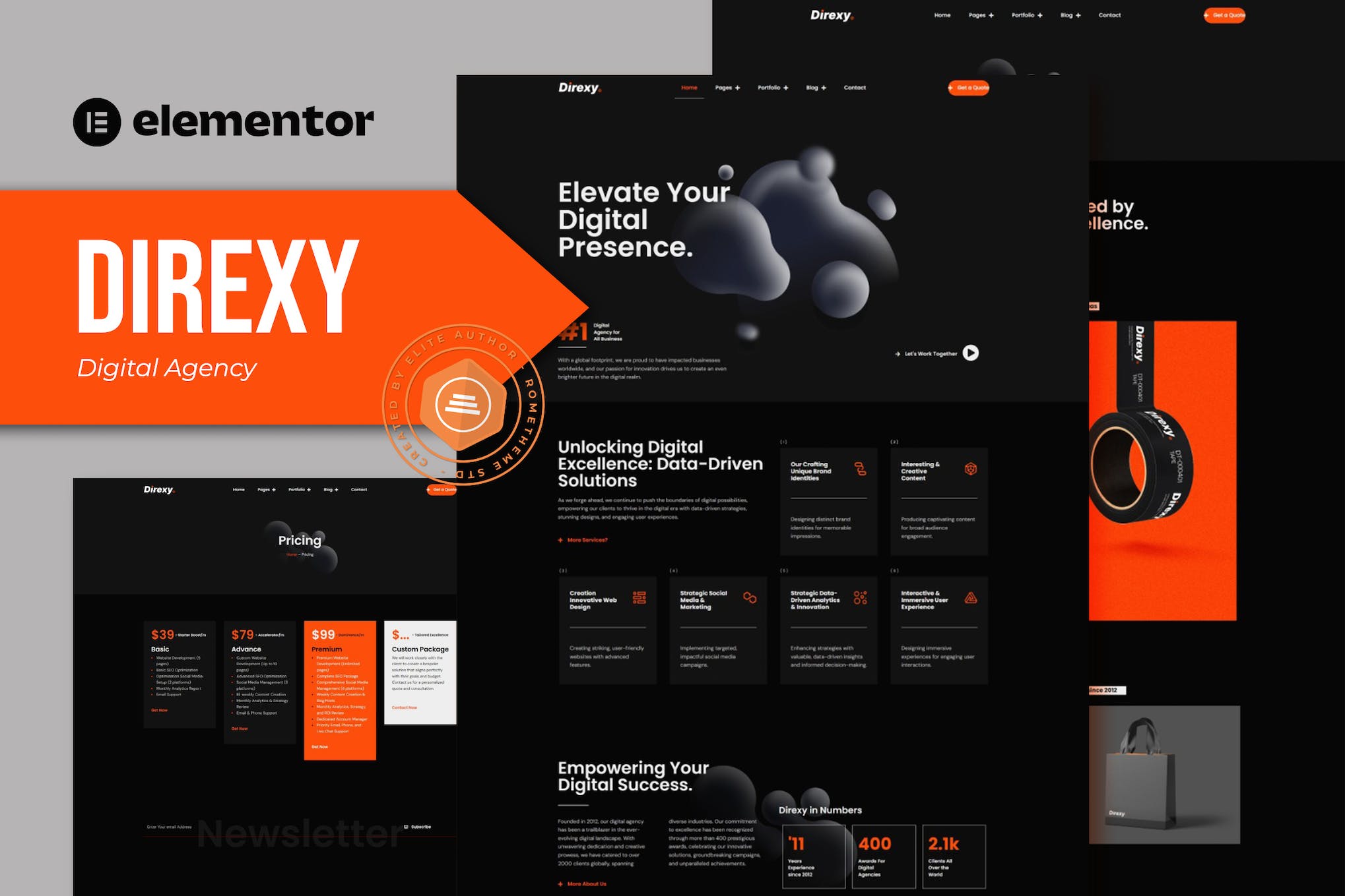 Direxy – Digital Agency Elementor Pro Template Kit