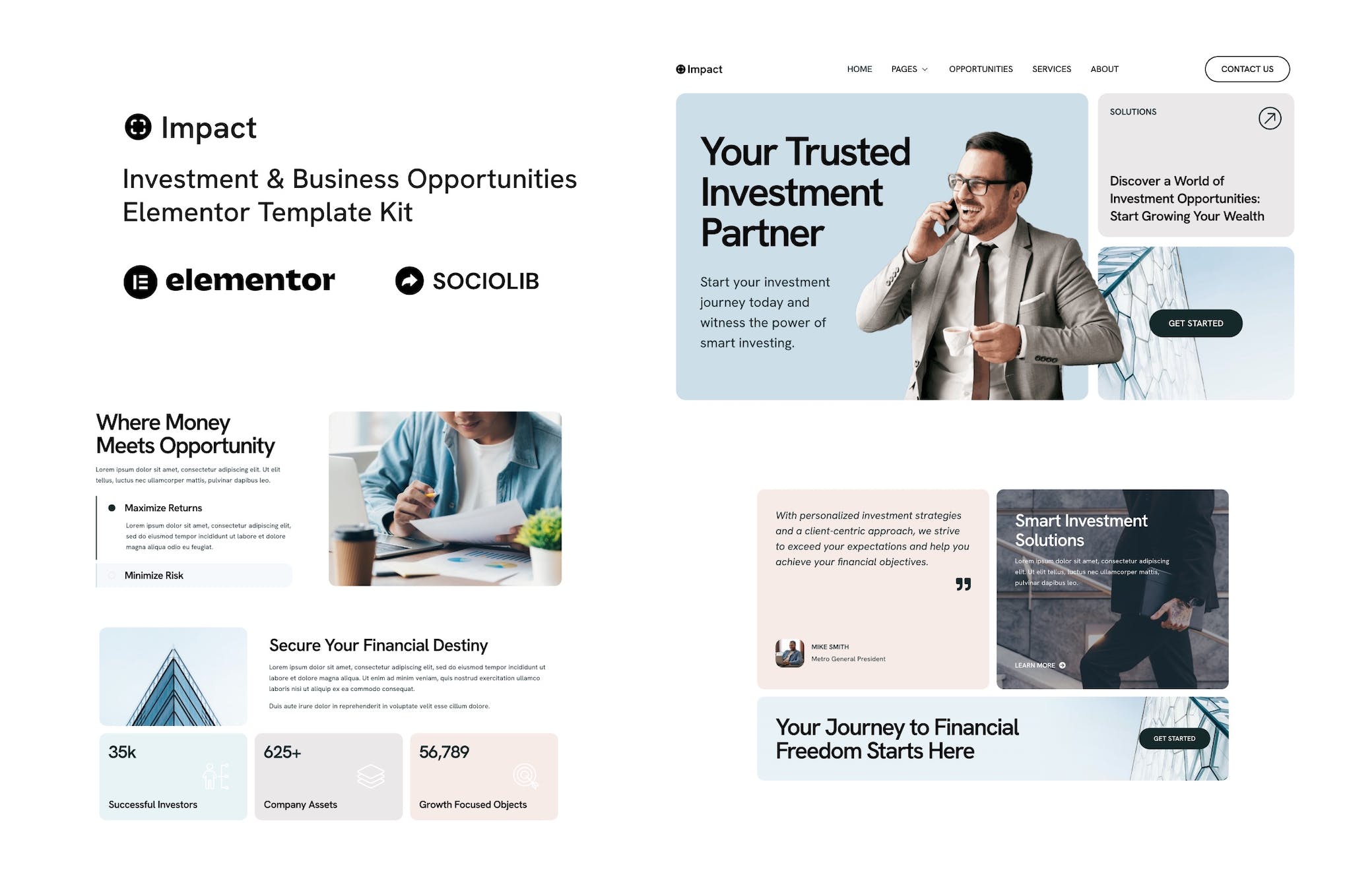 Impact – Investment & Business Opportunities Elementor Template Kit