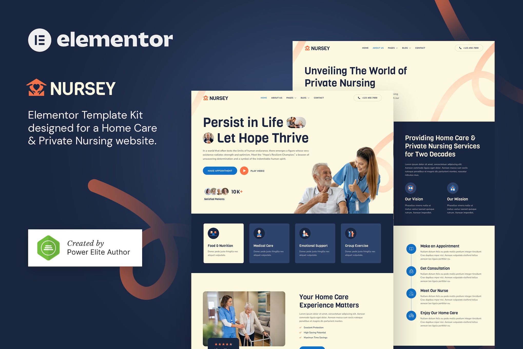 Nursey – Home Care Agency & Private Nursing Elementor Template Kit