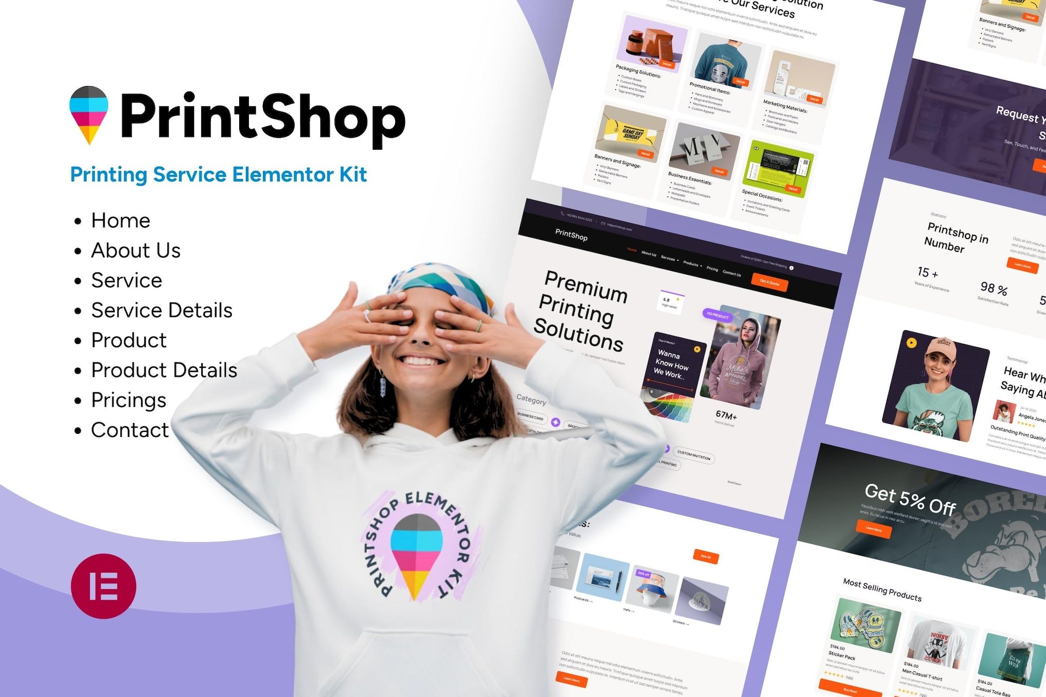 Printshop – Printing Business Elementor Template Kit