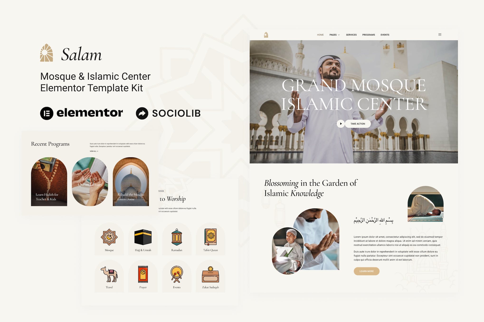 Salam – Mosque & Islamic Center Elementor Template Kit