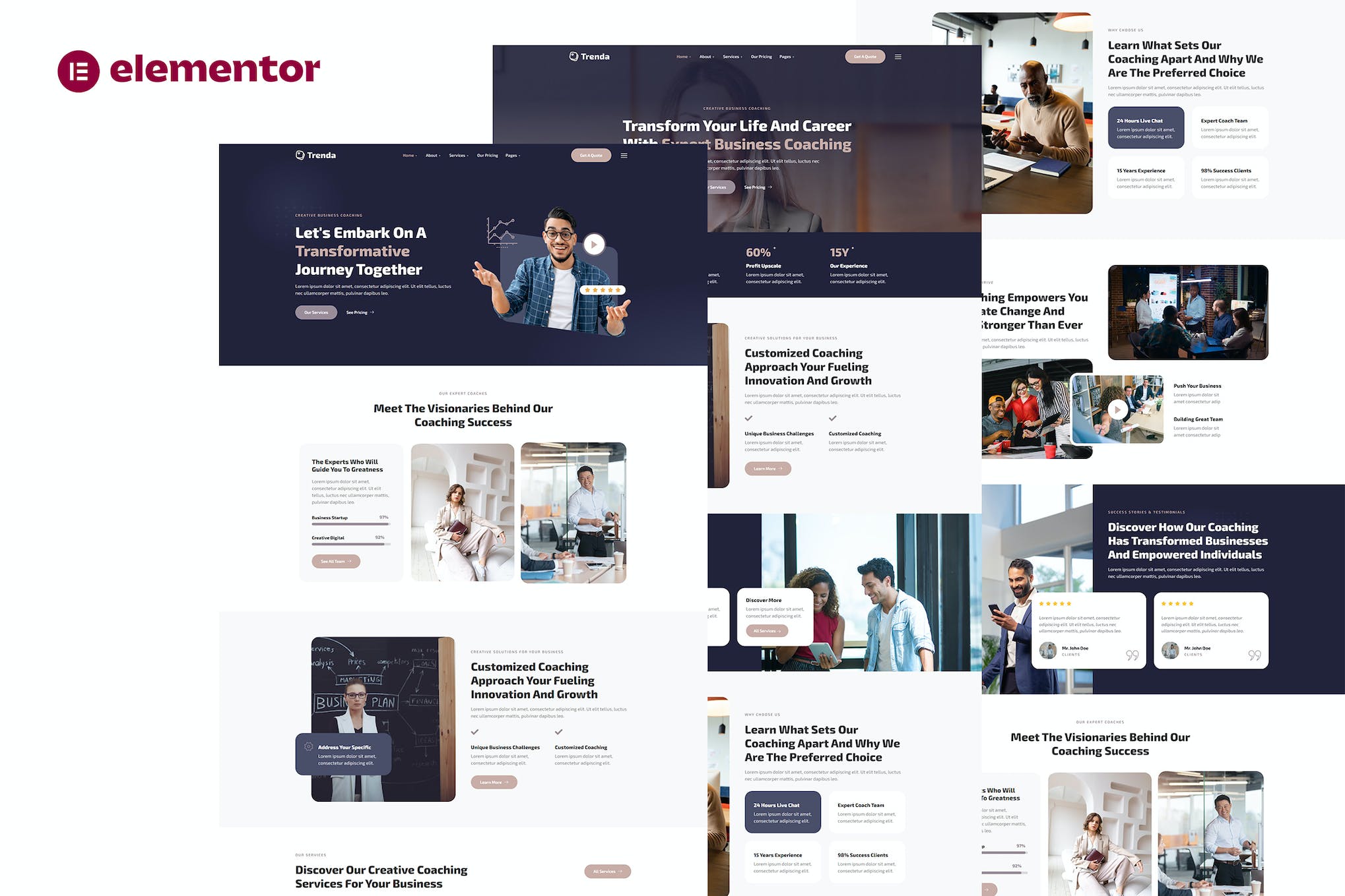 Trenda – Creative Business Coaching Elementor Template Kit