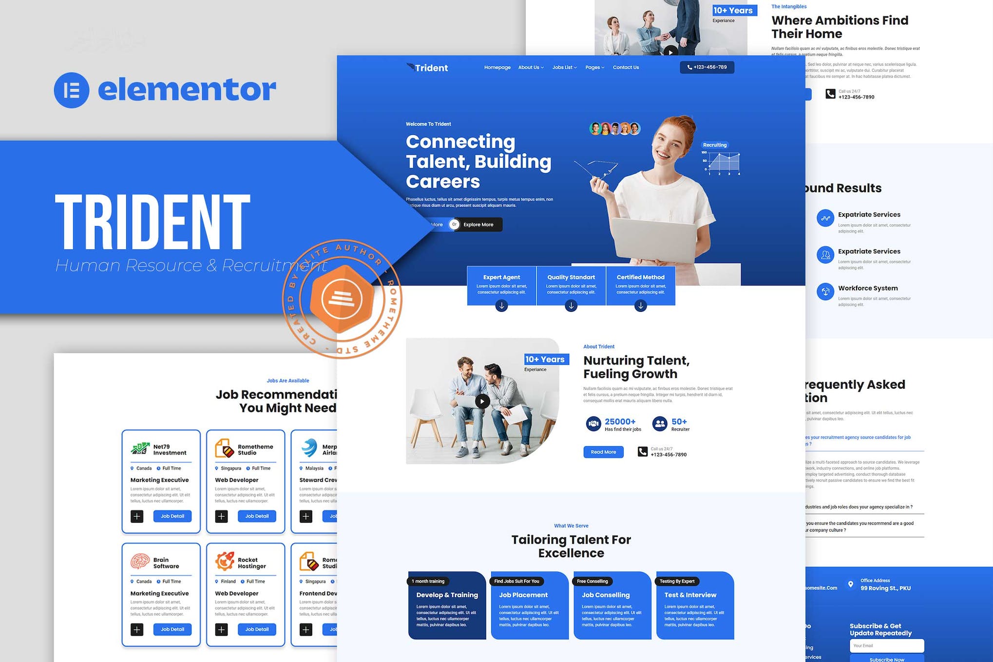 Trident – Human Resources & Recruitment Agency Elementor Template Kit