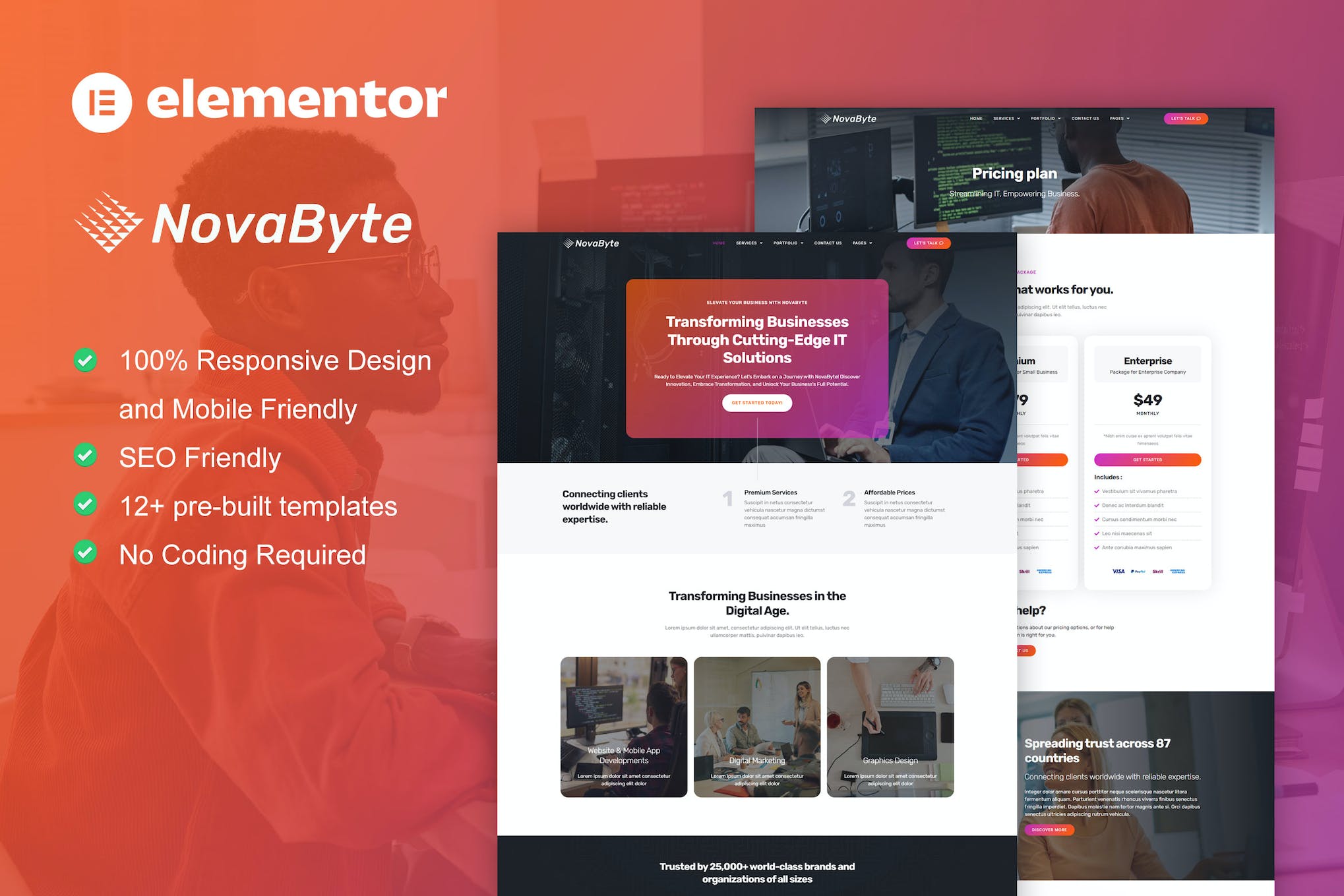 Novabyte – IT Solutions & Services Company Elementor Pro Template Kit