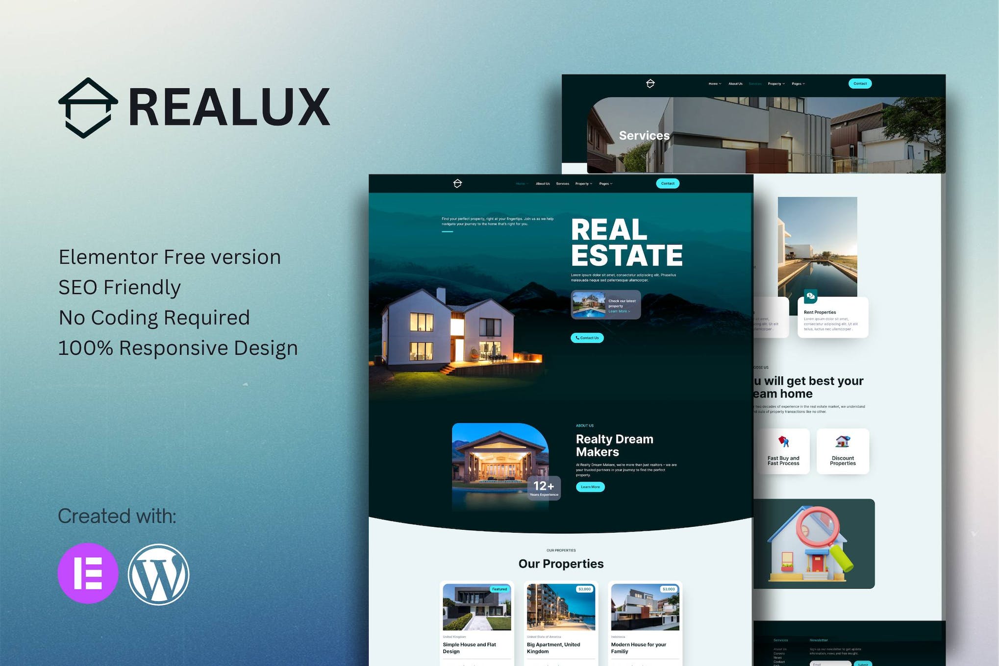 Realux – Real Estate Elementor Template Kit