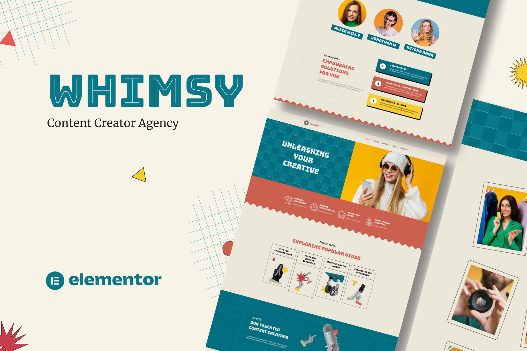 Whimsy – Content Creator Agency Template Kit