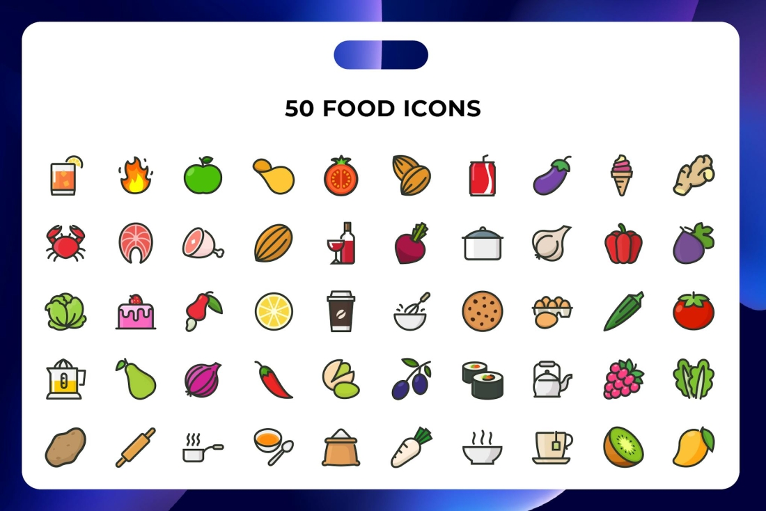 50 Food Icons Icons