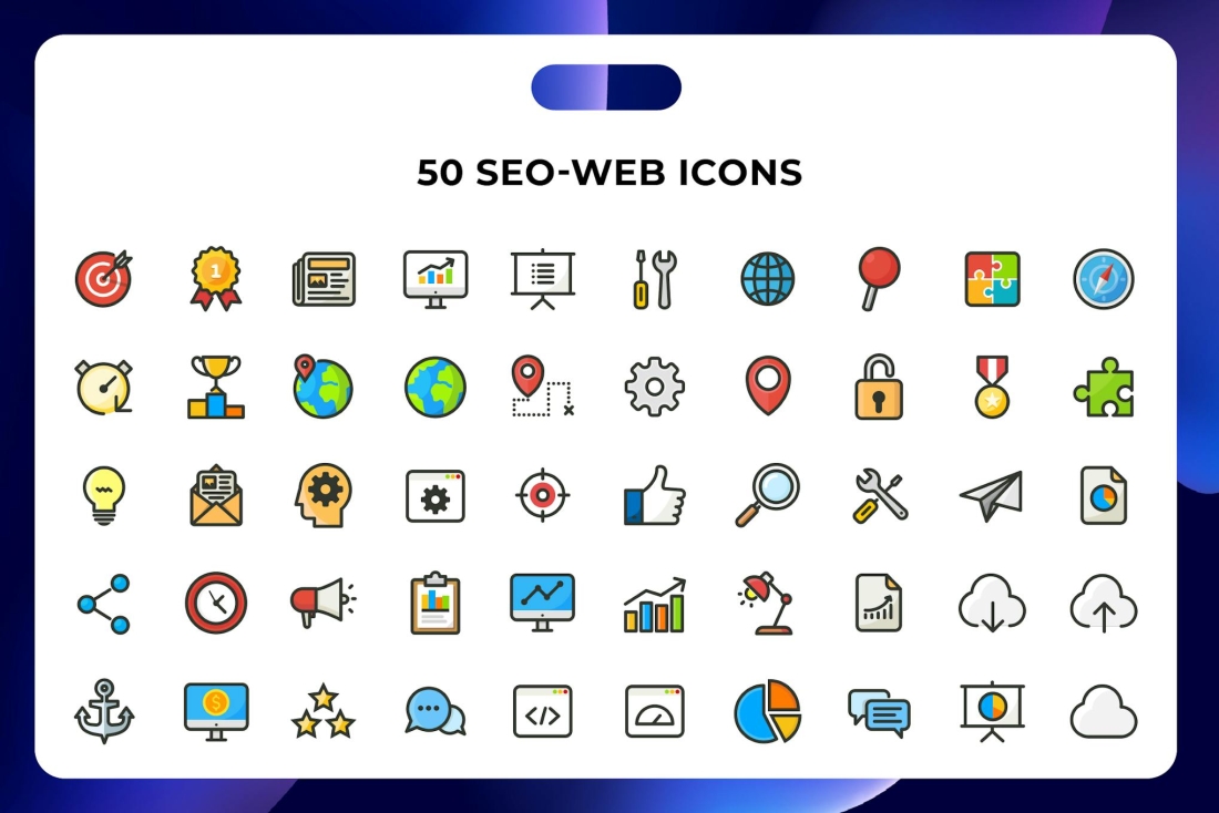 50 Seo Web Icons