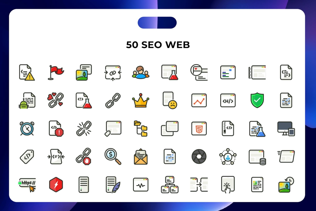 50 Seo Web  Icons