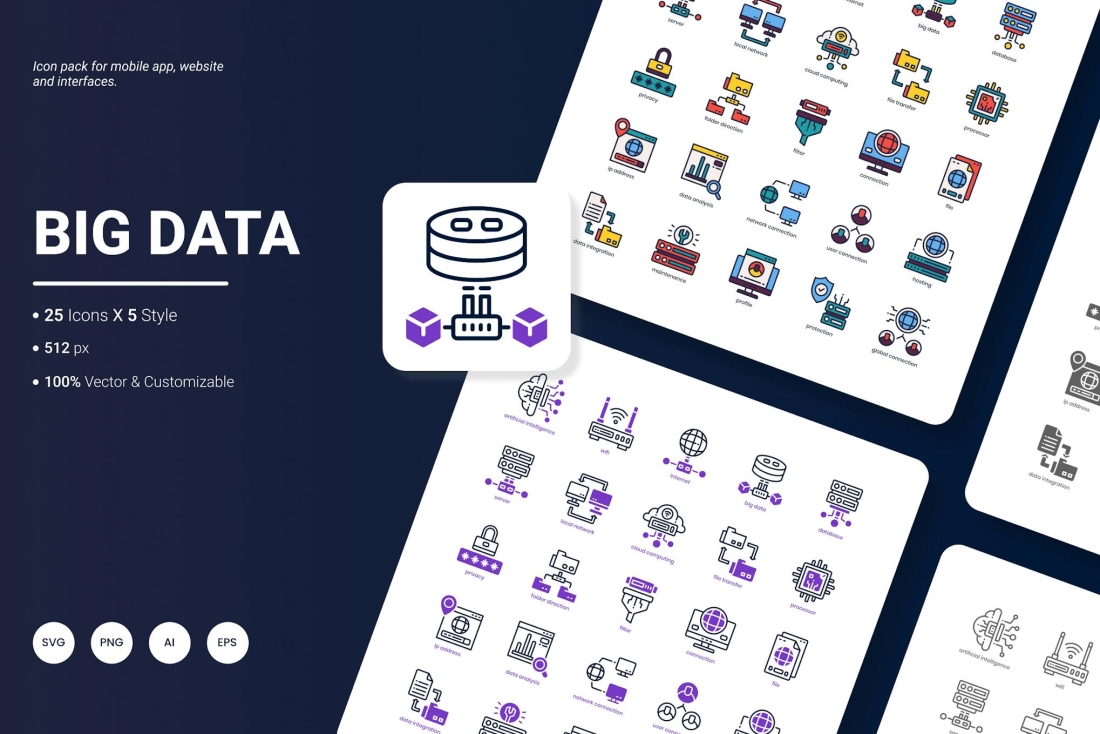 Big Data Icon Pack