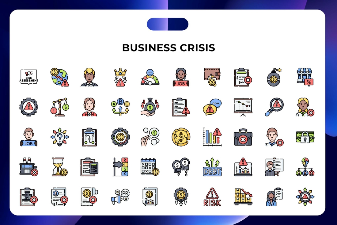 Business Crisis Icons