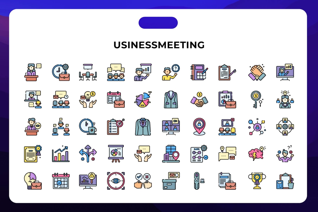 Business meeting Icons