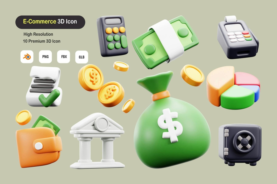 Ecommerce 3D Icons