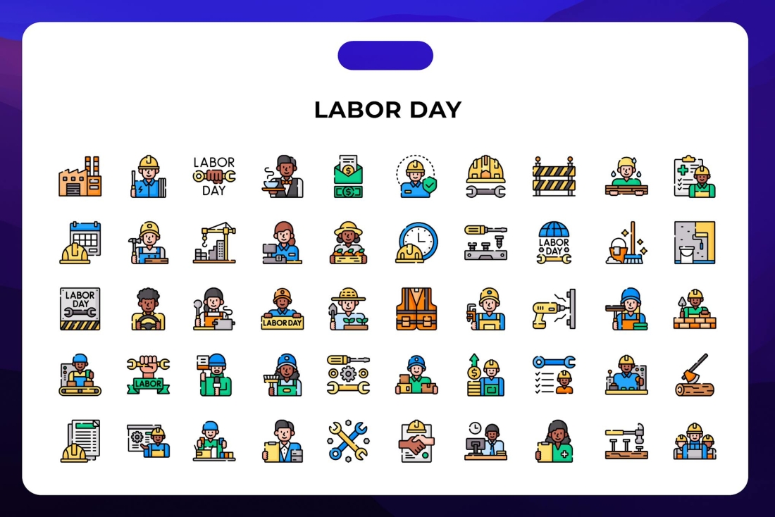 Labor Day Icons