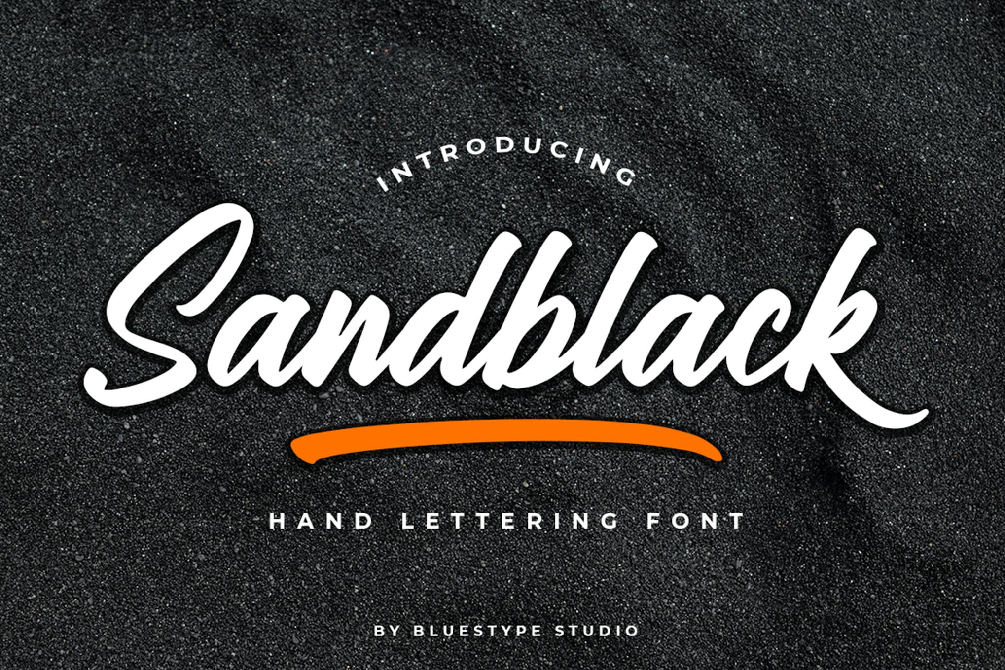 Sandblack Lettering Font