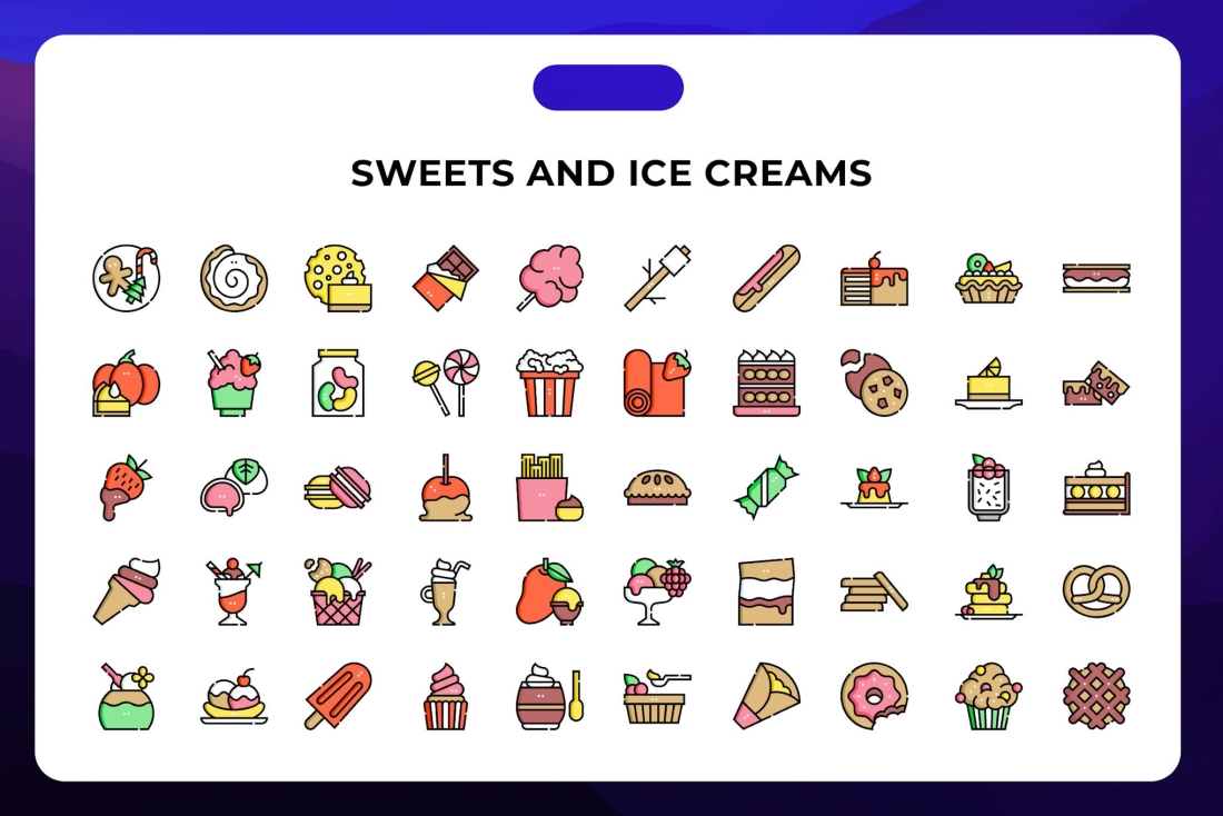 Sweets and Ice Creams Icons