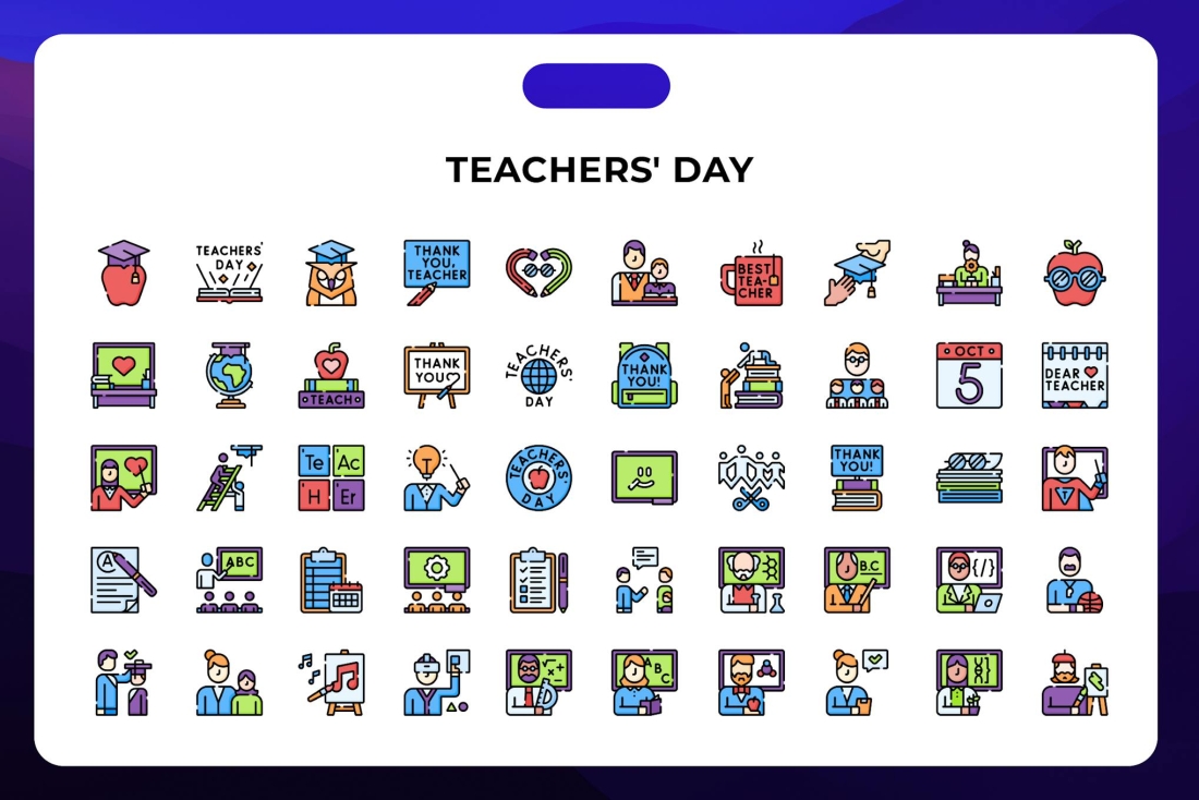 Teachers' Day Icons