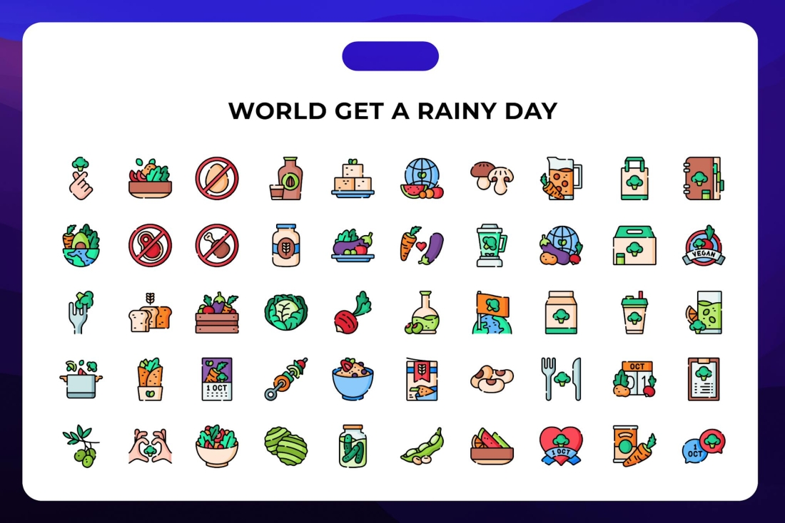 World get a rainy day Icons