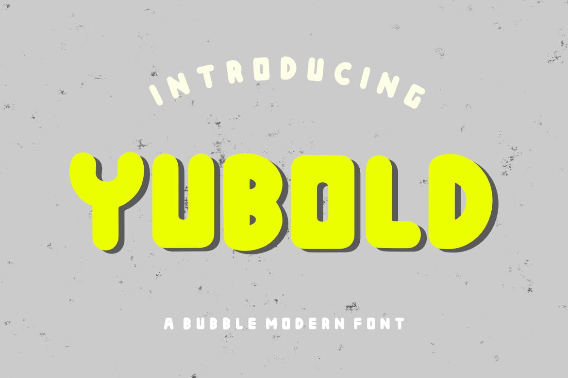 Yubold a Bubble Modern Font