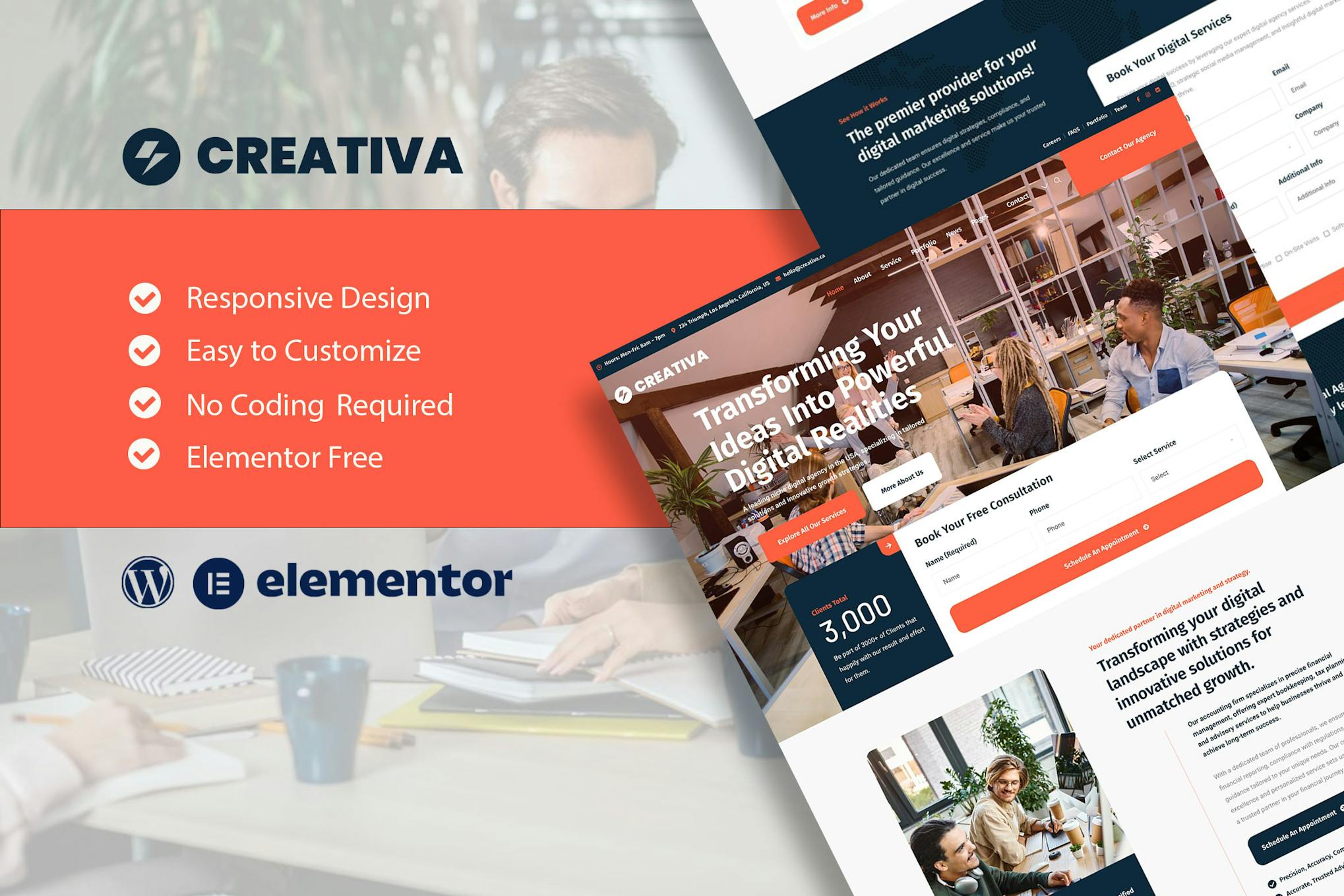 Creativa – Digital Agency Elementor Template Kit
