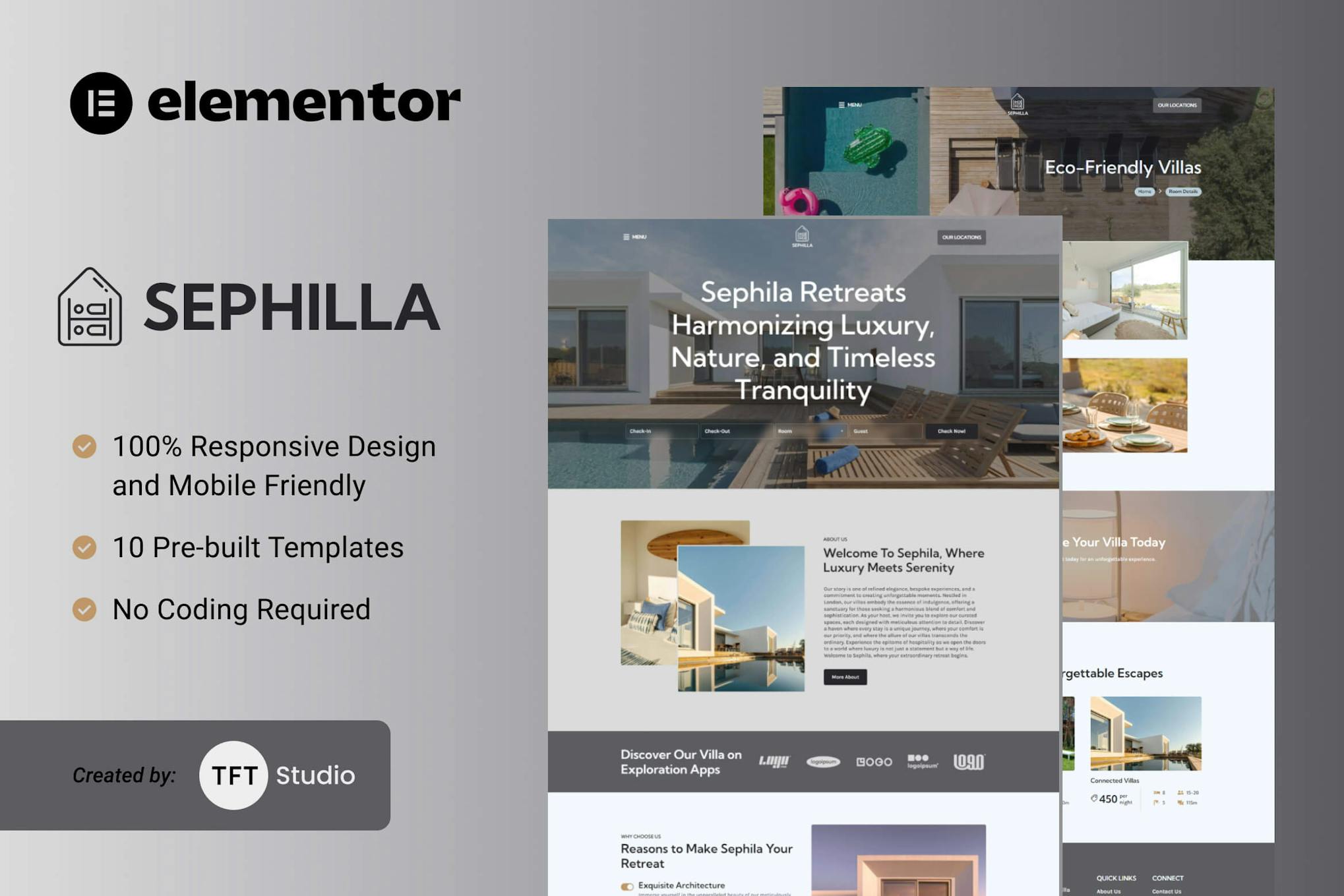 Sephilla – Premier Villa Showcase Elementor Template Kit