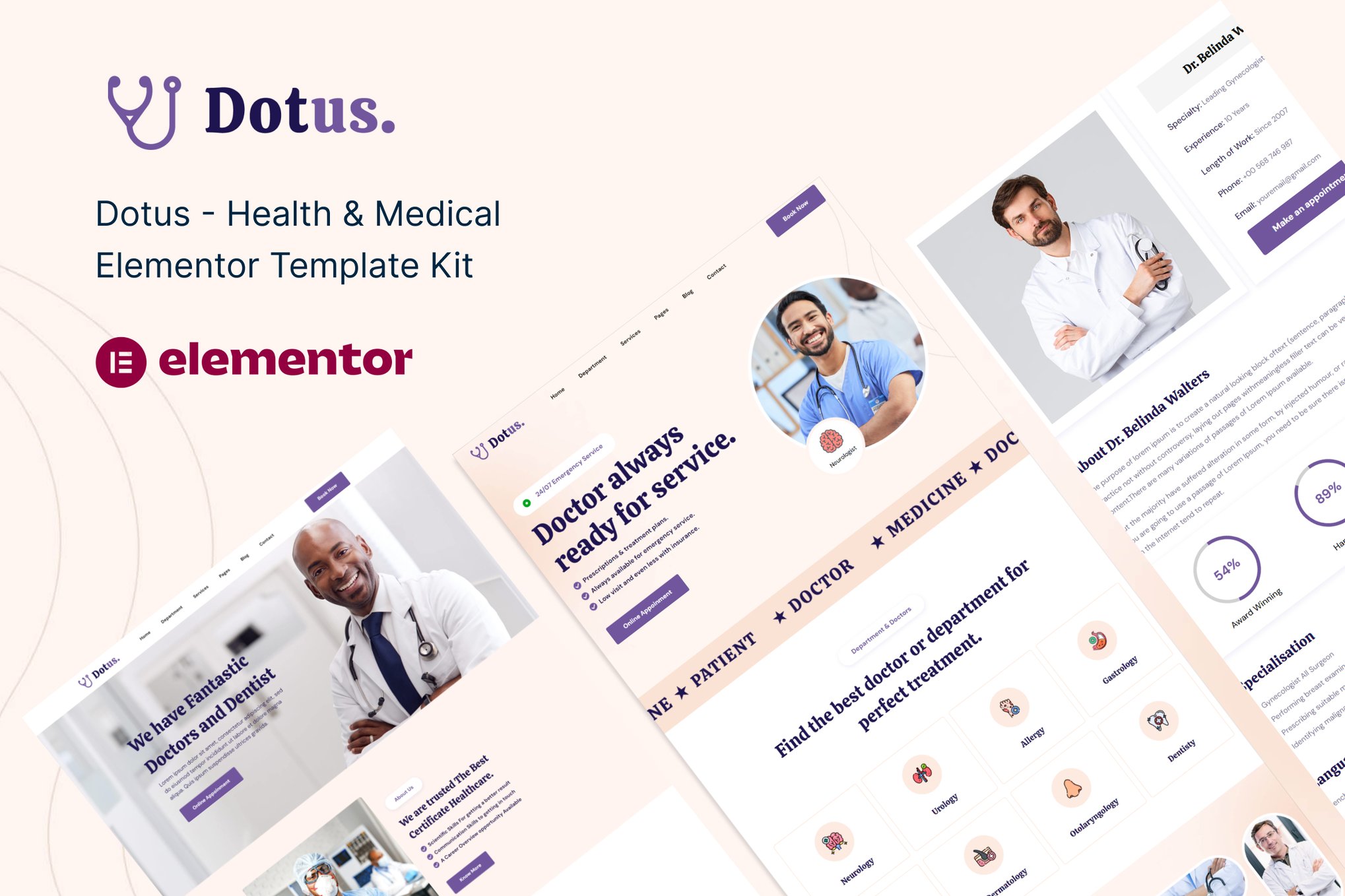 Dotus – Health & Medical Elementor Template Kit